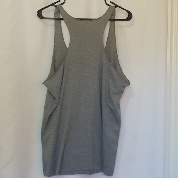 Tank Top Racerback Grey XL Raw Hem - Picture 3 of 5